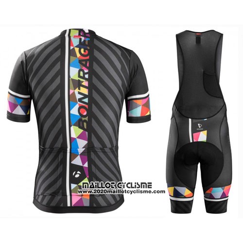 2016 Maillot Ciclismo Trek Bontrager Noir et Rouge Manches Courtes et Cuissard